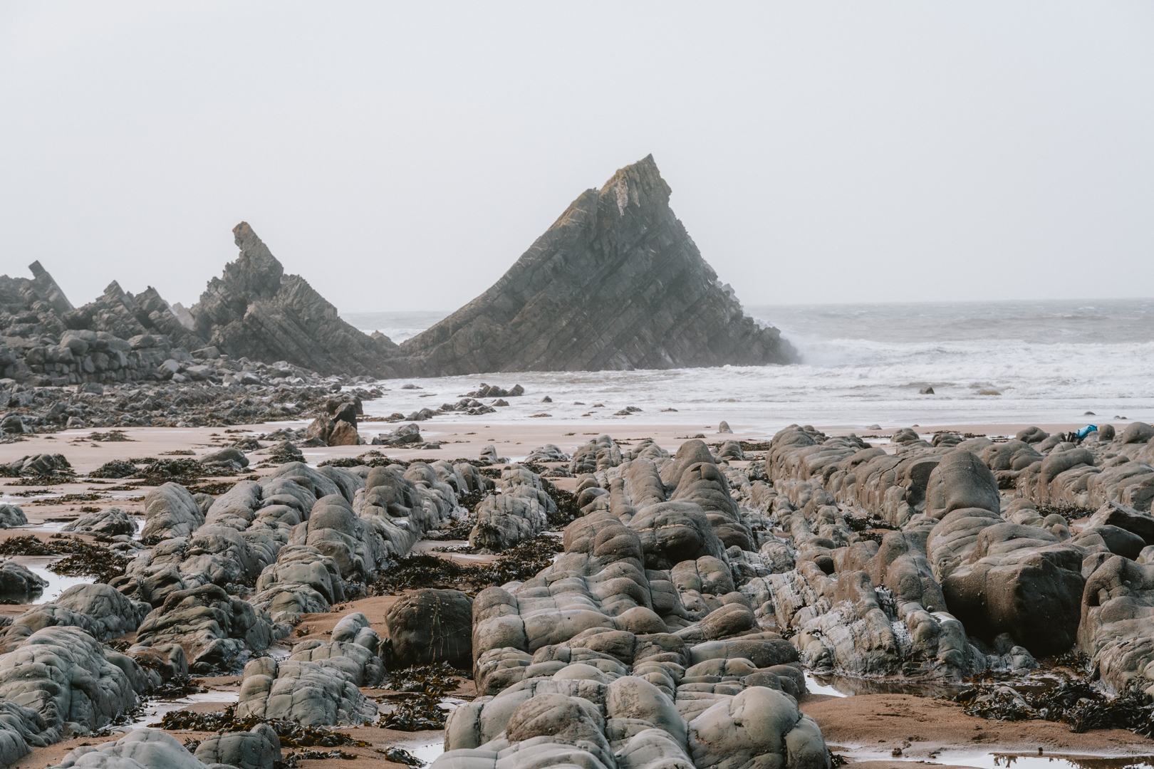 View of pyramid rock from Hartland Beach